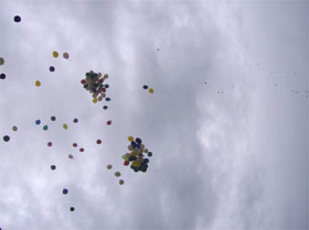 Balloons being sent to heaven for Phoenix